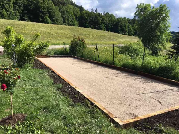 Paysagiste pour l'aménagement de terrain de pétanque, Perrignier, Alves Espaces Verts