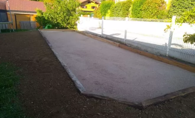 Création de terrain de pétanque à Chens-Sur-Léman, Perrignier, Alves Espaces Verts