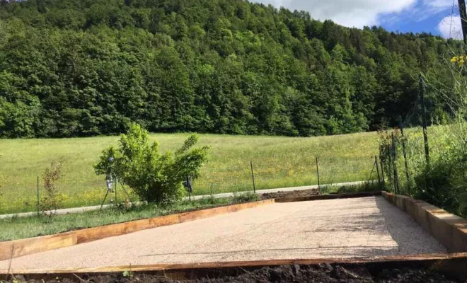 Terrain de pétanque, Perrignier, Alves Espaces Verts